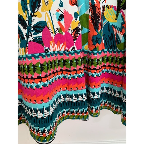 Maggy London Multicolor Floral Sleeveless A Line Fit Flare Dress Size 12 $175 - Picture 12 of 16
